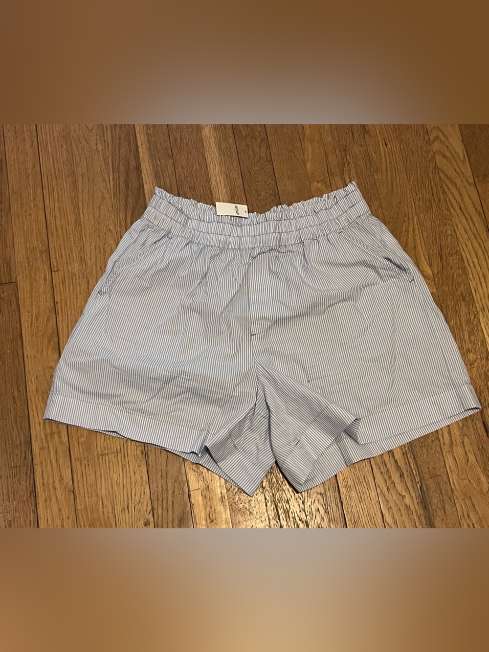 NWT Aerie Good Day Short Monaco Blue stripe Large 100% Cotton 5” Inseam - Picture 4 of 9